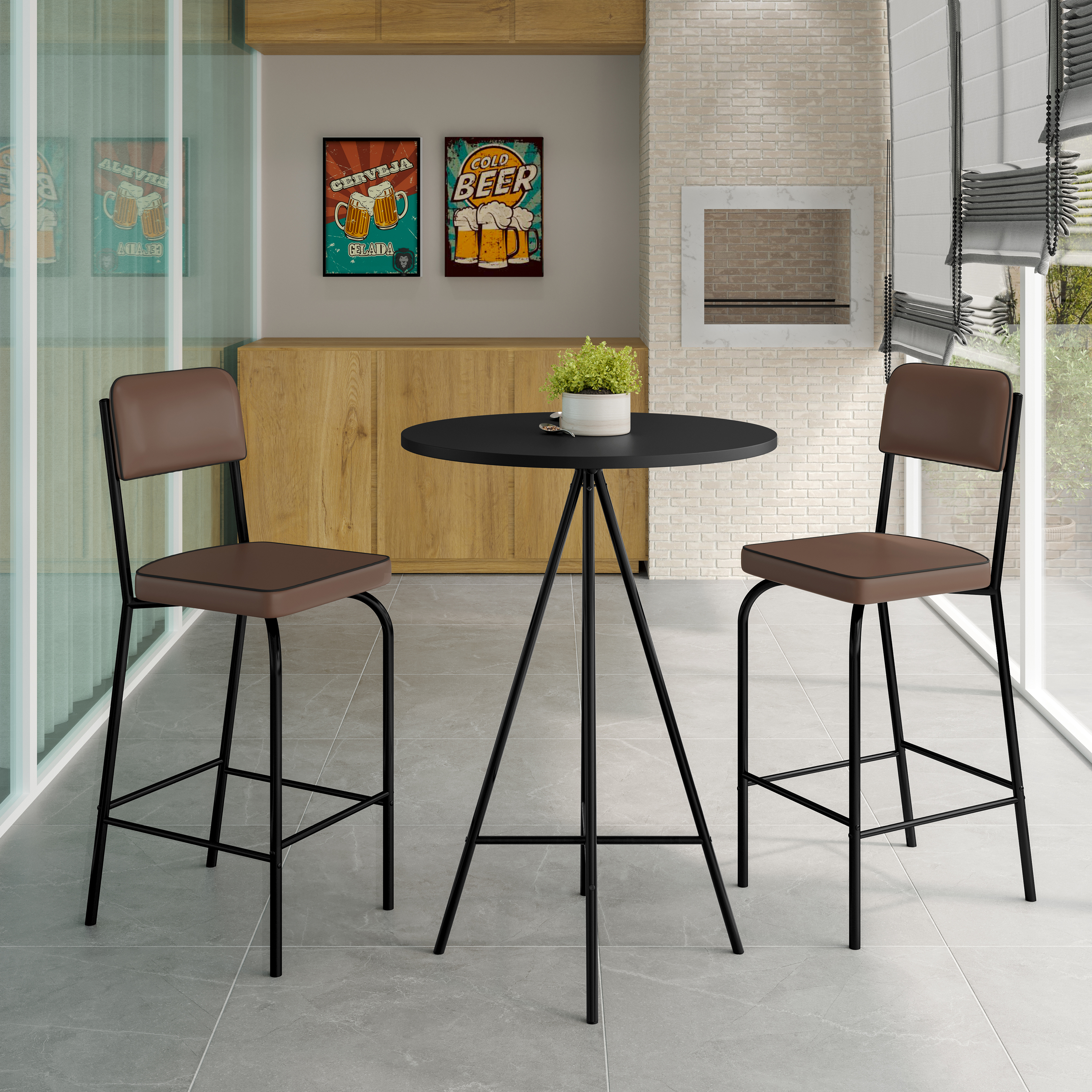 Bistrô Milão em ambiente de churrasqueira